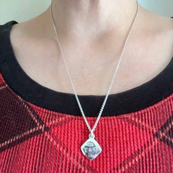 Tiffany & Co. π GIFTABLE 18β Necklace RARE 925 Silver +Pouch, BOX & Bag - Picture 6 of 17